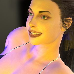 3D realistic fashion rigged