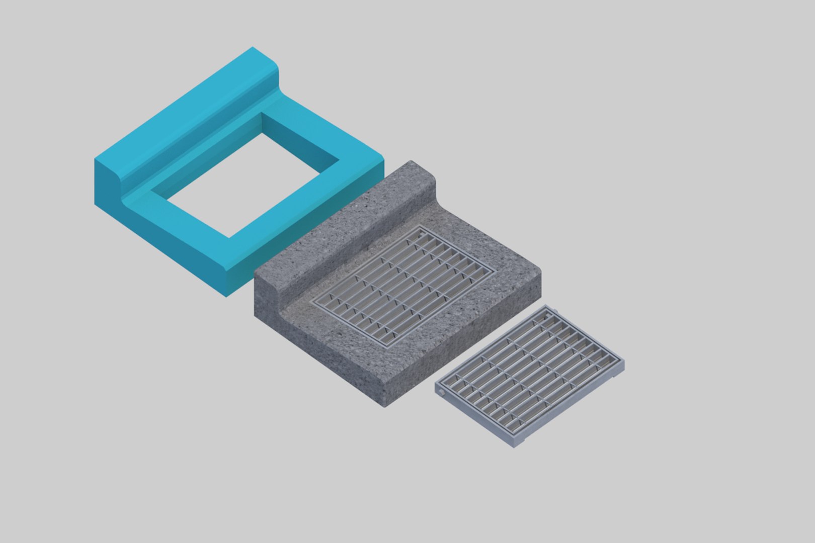 3D Model L-shaped Side Ditch 300 - TurboSquid 2098524