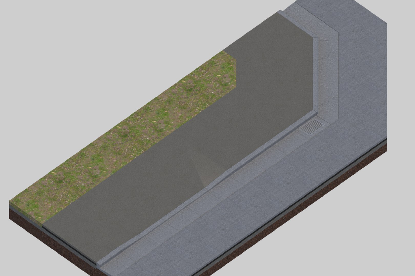 3D Model L-shaped Side Ditch 300 - TurboSquid 2098524