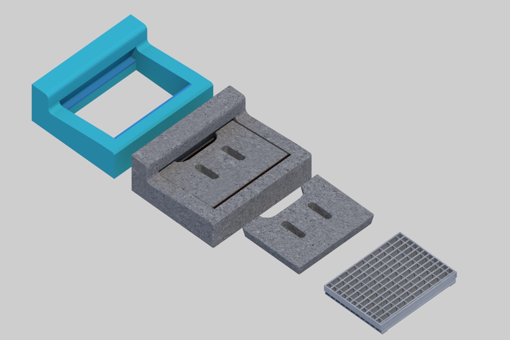 3D Model L-shaped Side Ditch 300 - TurboSquid 2098524