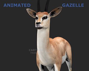 3d model gazelle