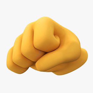 Left-Facing Fist Emoticon 3D model