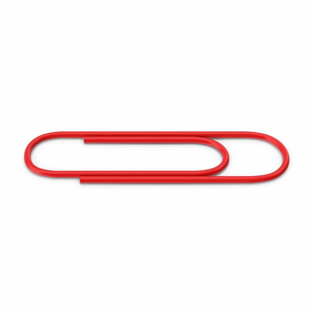 3D Red Paper Clip Model - TurboSquid 2053376