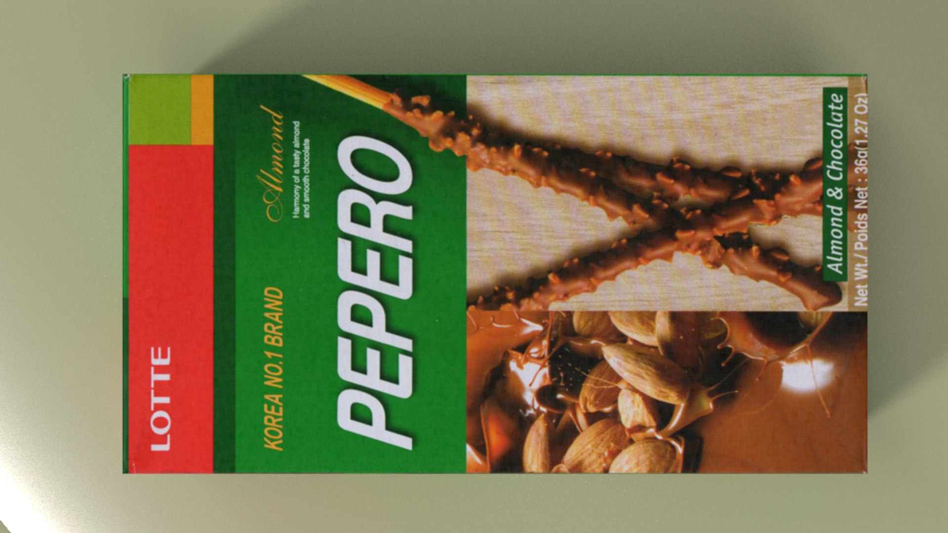 Lotte Pepero Almond 3d Model