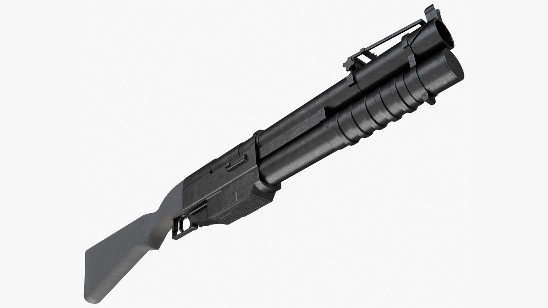 Tactical Grenade Launcher Game Weapon 3D model preview