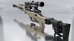 3D Sniper rifle L96 MB4411D OD with optics
