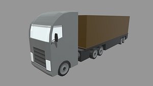 3D model Low Poly Truck 02