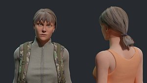 Modular rigged Female survivor character