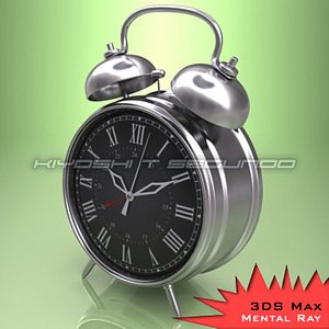 3d classic alarm clock model