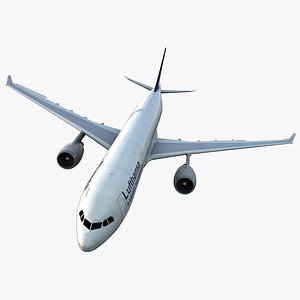 jet airliner airbus a330-300 3d model
