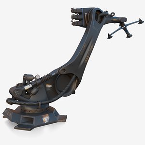 Gameready Poseable Industrial Robotic Arm