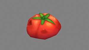 3D Cartoon rotten tomato