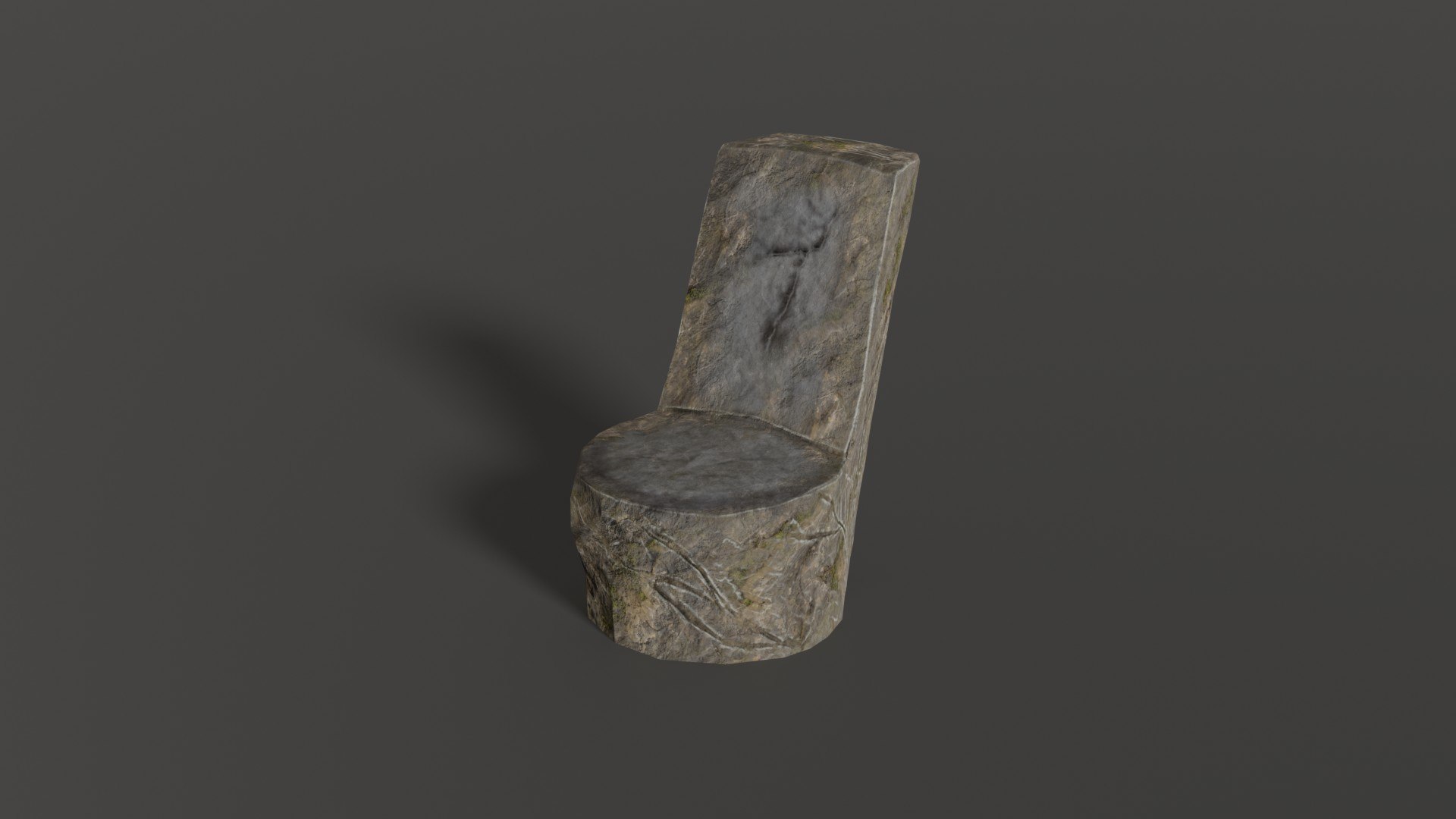 3D Chair Stone - TurboSquid 1673335