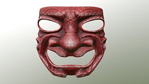 3D model mask samurai