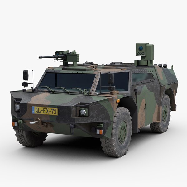 modern fennek armored car 3d max