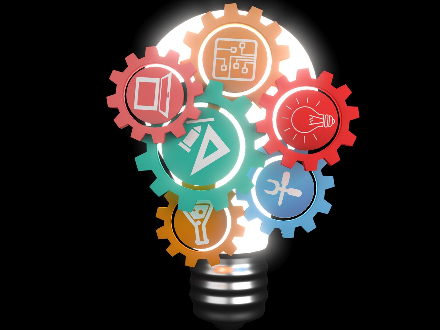 Light Bulb- Idea-intro Model - TurboSquid 1488681
