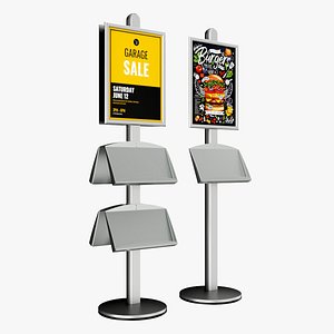 3D Poster Stand and Literature Holder