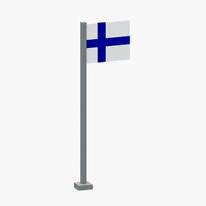 3D model Finland Flag