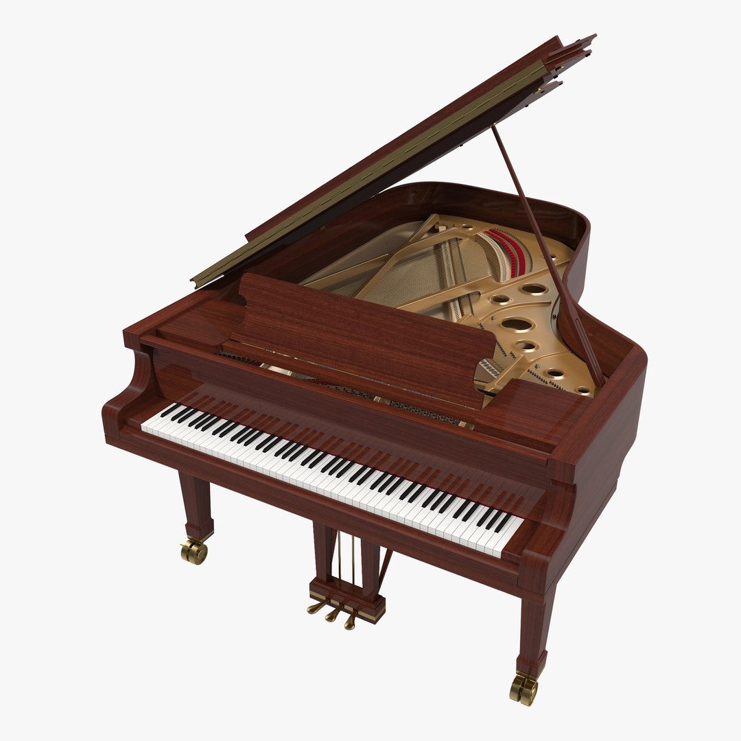 Grand Piano 3D model preview