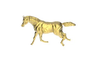 3d model arabic galloping horse