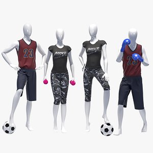 3D set sport mannequin