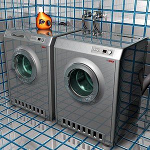 washer dryer 3d model