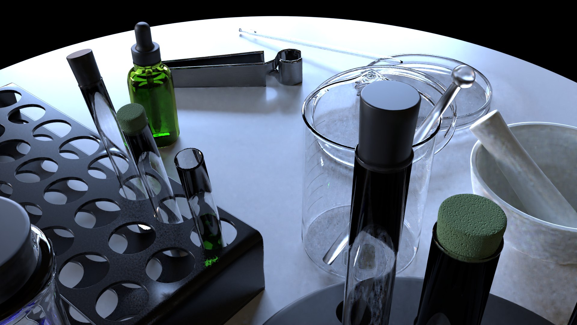 3D Chemistry Glassware Test - TurboSquid 1407388