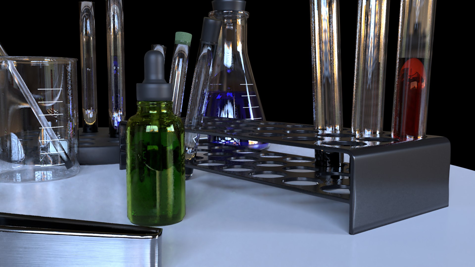 3D Chemistry Glassware Test - TurboSquid 1407388