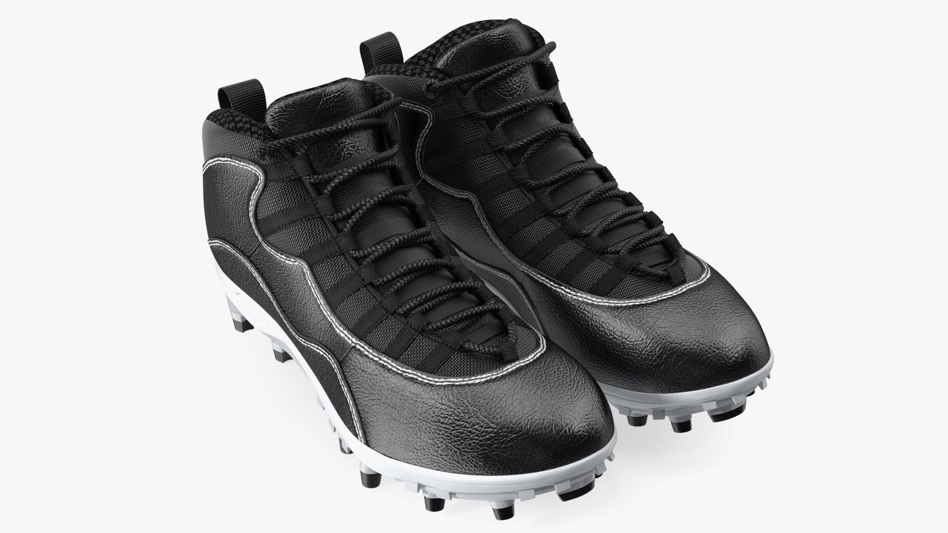 Baseball Cleats Black 3D model preview