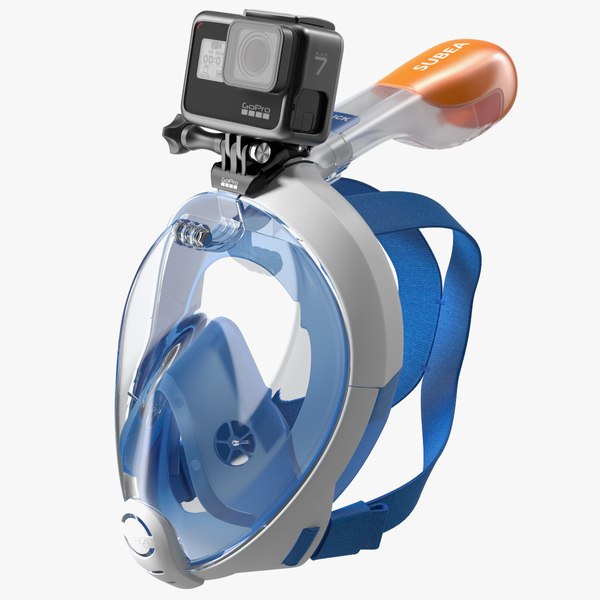 Tribord Subea Full Face Snorkeling Mask with GoPro Hero 3D model