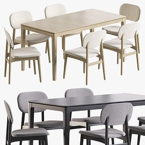 Milford table and Kelsey chair 3D