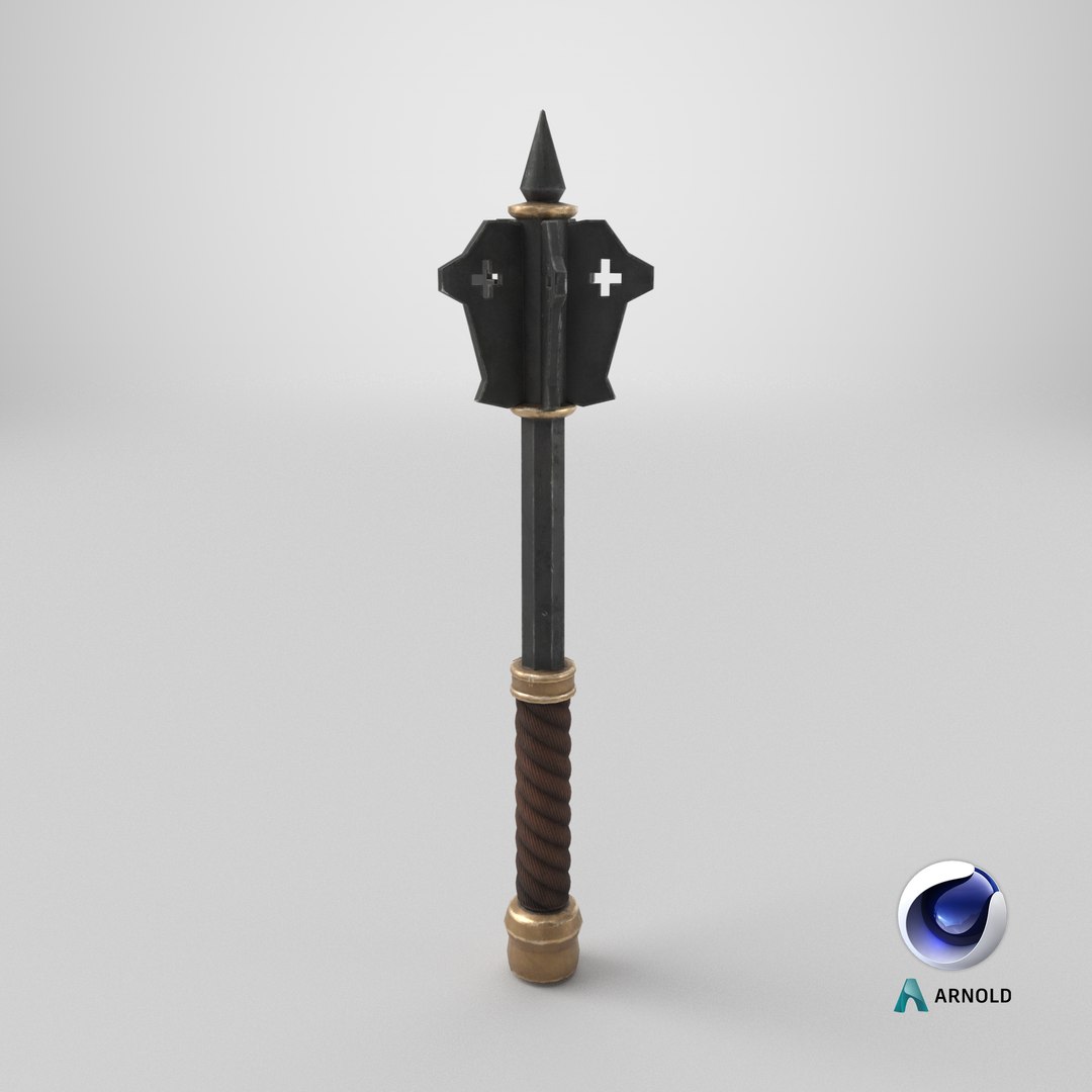 3D model Stylized Mace https://p.turbosquid.com/ts-thumb/br/eKaqNh/2Y/stemcell_cinema_4d_arnold_render/png/1701194998/1920x1080/fit_q87/9052192556d38ef942336c25881839afdcc141da/stemcell_cinema_4d_arnold_render.jpg