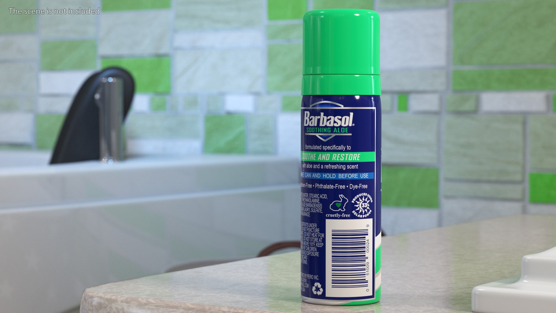 3D Barbasol Shave Cream Travel Can Aloe Model TurboSquid 2003871