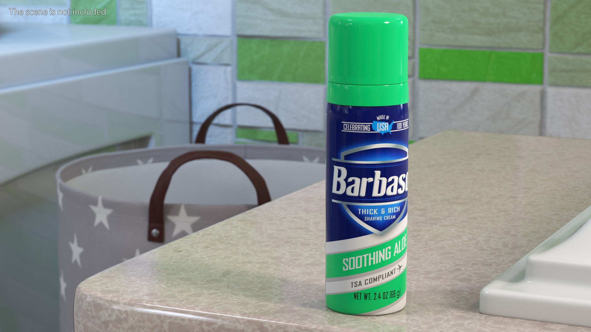 3D Barbasol Shave Cream Travel Can Aloe Model TurboSquid 2003871
