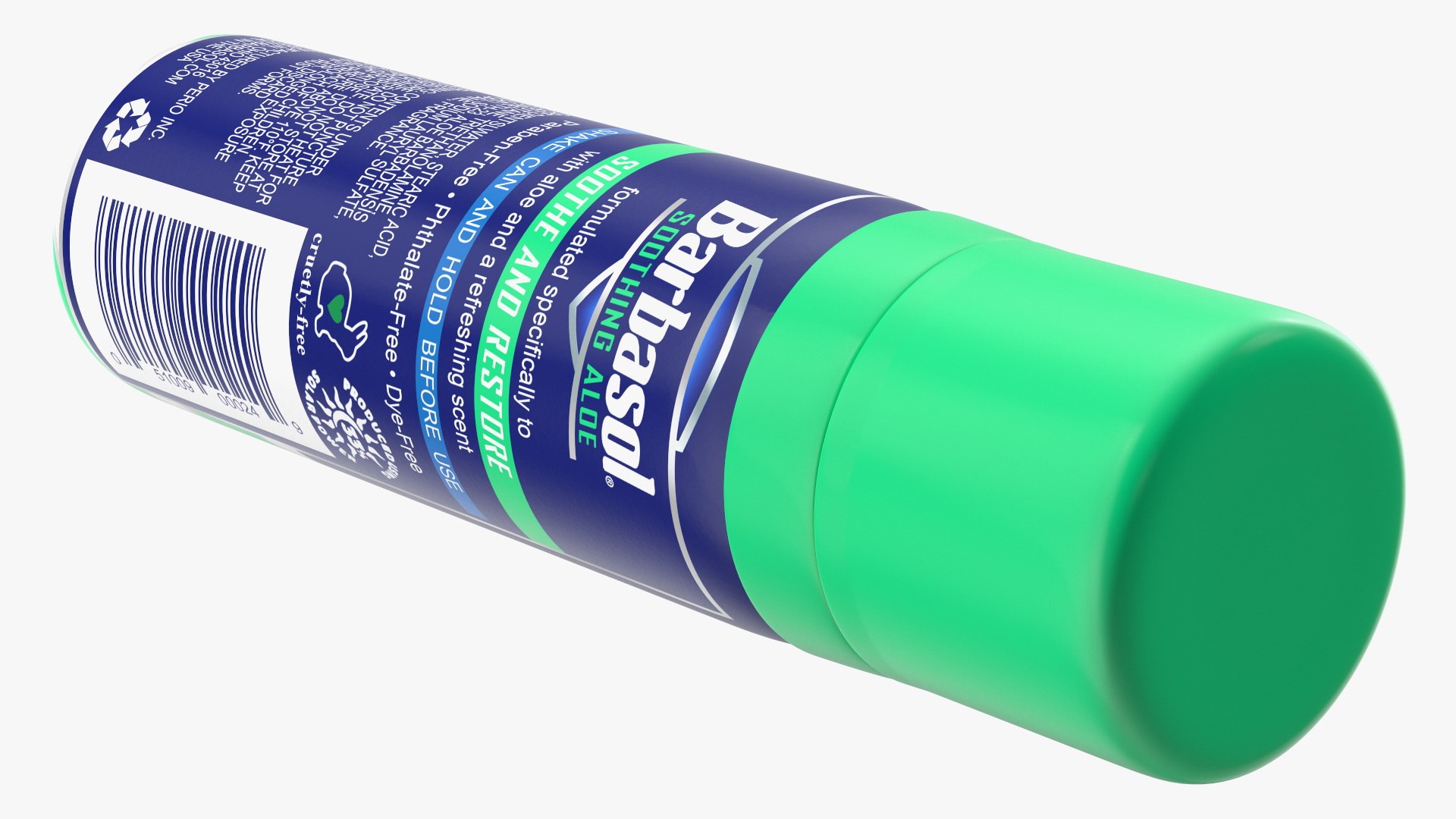 3D Barbasol Shave Cream Travel Can Aloe Model TurboSquid 2003871