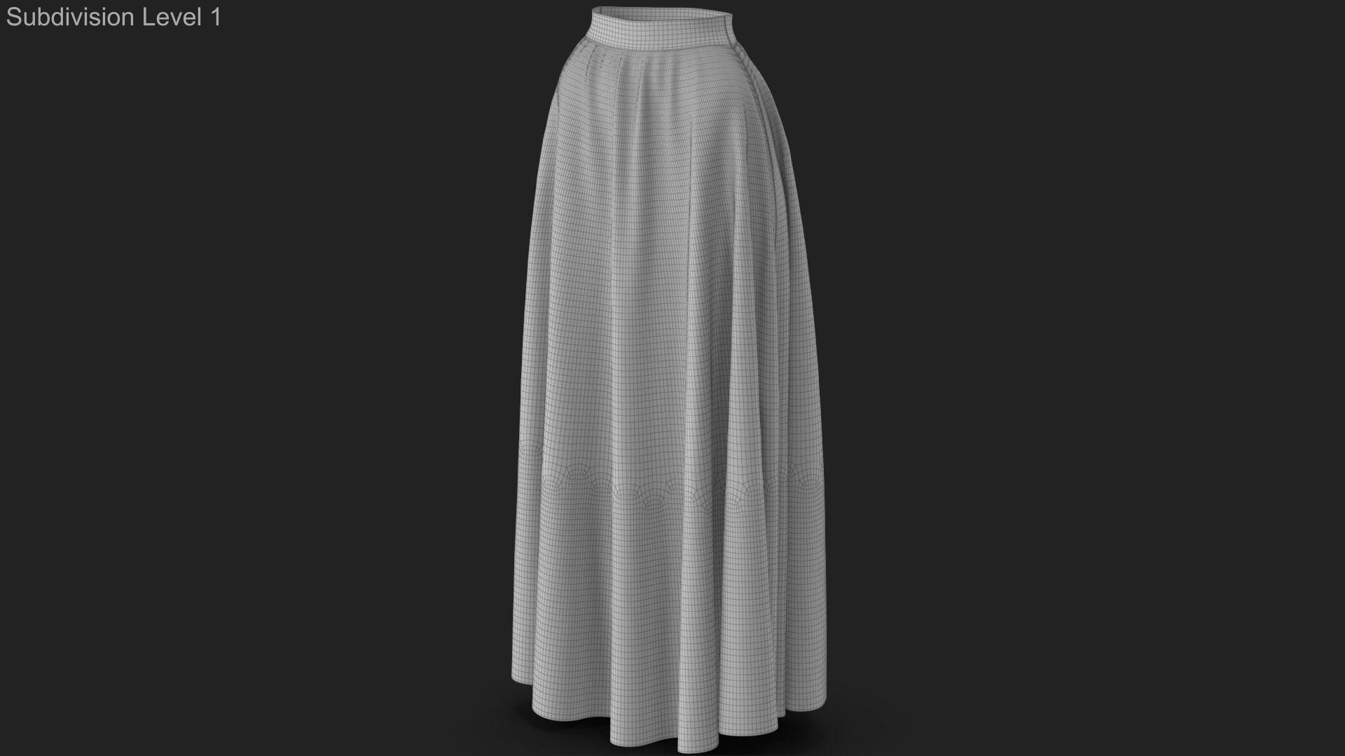 Skirt 3 3D https://p.turbosquid.com/ts-thumb/br/fOMktn/8t/wireframe_01/jpg/1693313009/1920x1080/fit_q87/d40216c28c67ee66f3e889d5b46daea5e6c9f9d4/wireframe_01.jpg