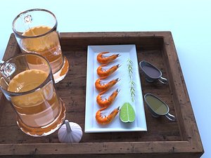 3D model set beer