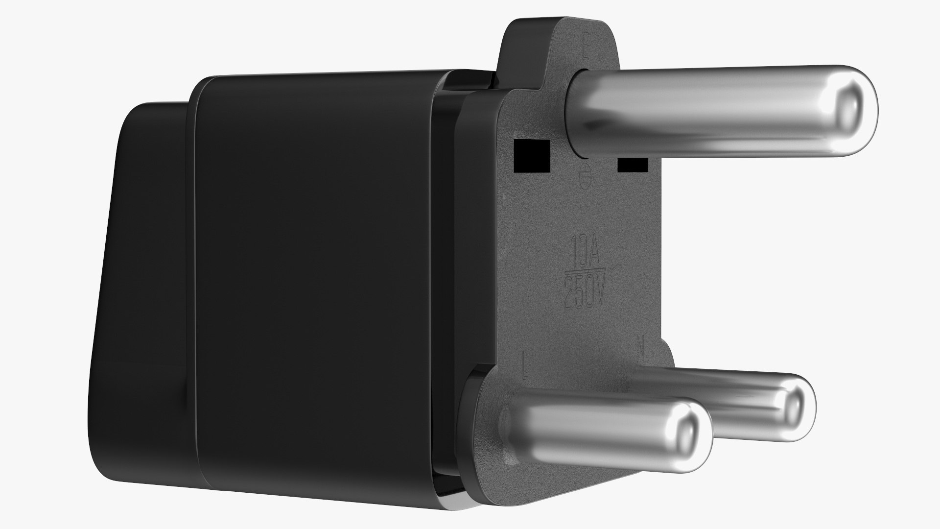 3D Type M Electrical Plug Adapter Black TurboSquid 1839896