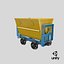 3D wagon mining cart model
