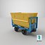 3D wagon mining cart model