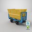 3D wagon mining cart model