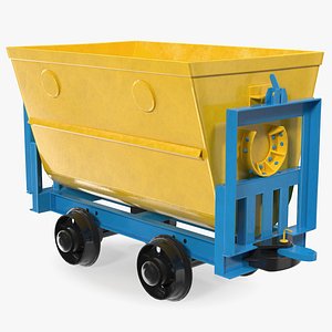 3D wagon mining cart model