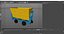 3D wagon mining cart model