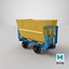 3D wagon mining cart model