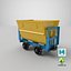 3D wagon mining cart model