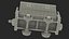 3D wagon mining cart model