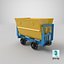 3D wagon mining cart model