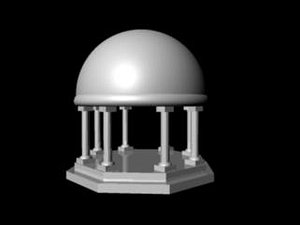 temple building 3d ma