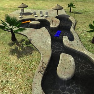 large pool swimming 3d model