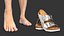 Womens Feet in Casual Flip-Flops